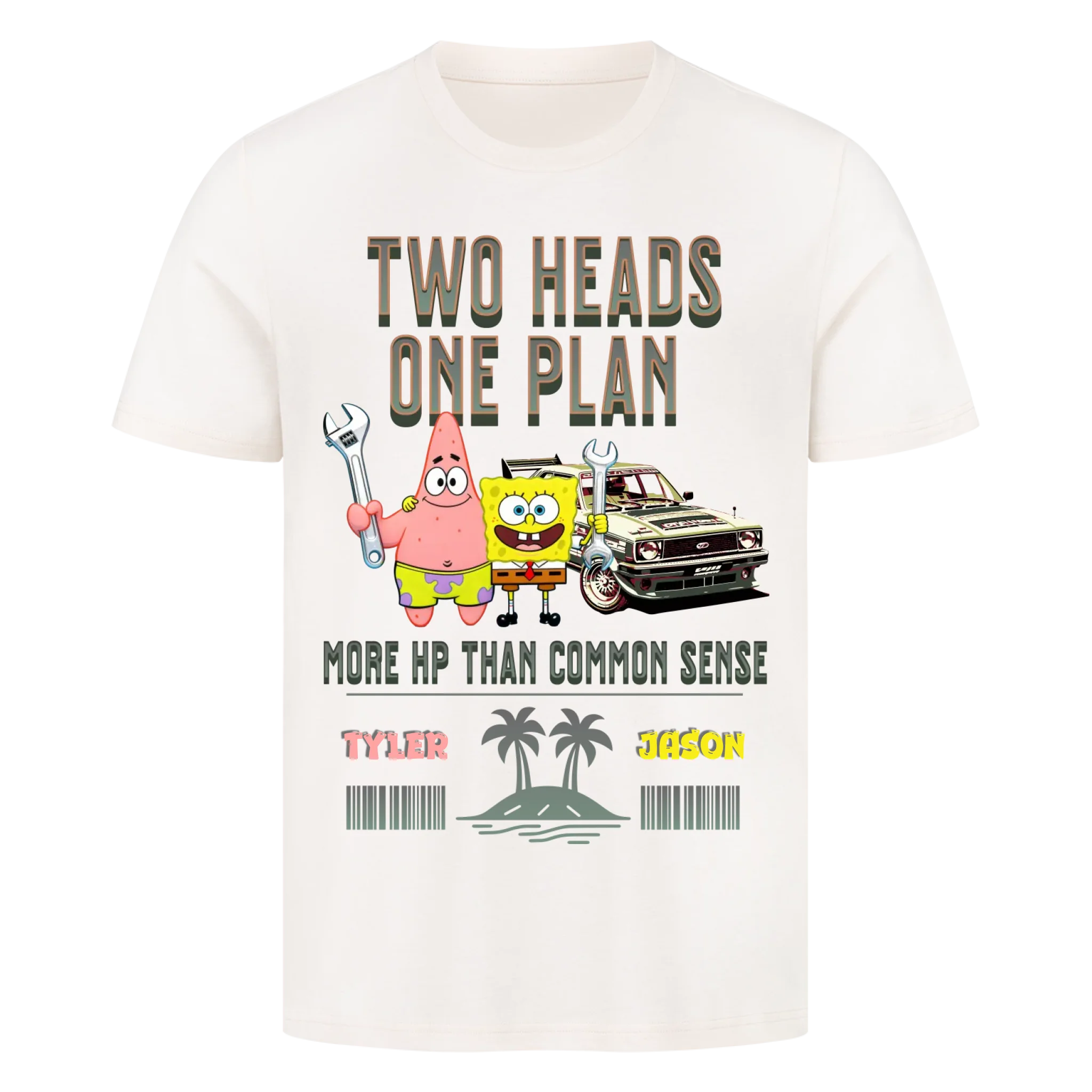 Two Heads One Plan -  Premium T-Shirt
