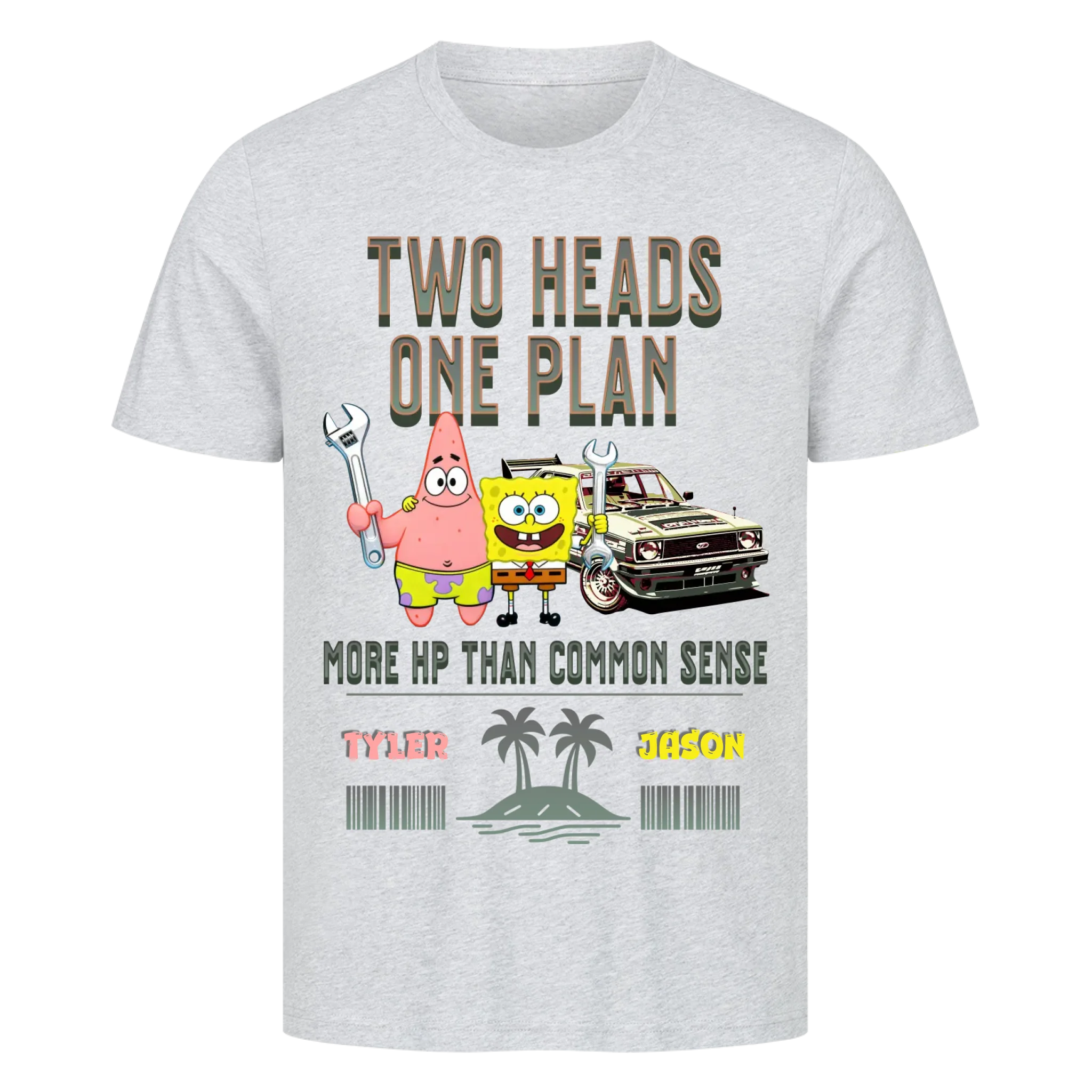 Two Heads One Plan -  Premium T-Shirt