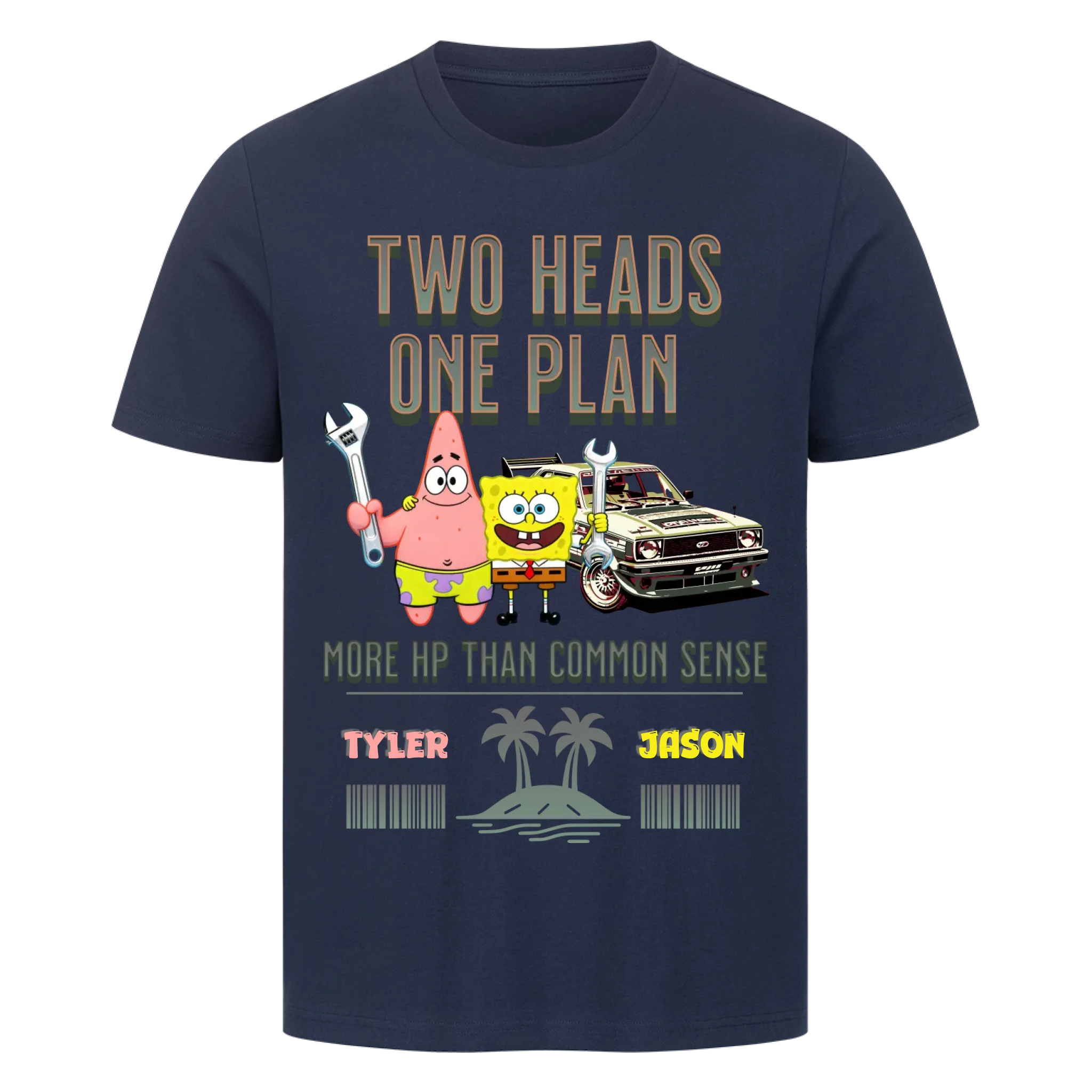 Two Heads One Plan -  Premium T-Shirt