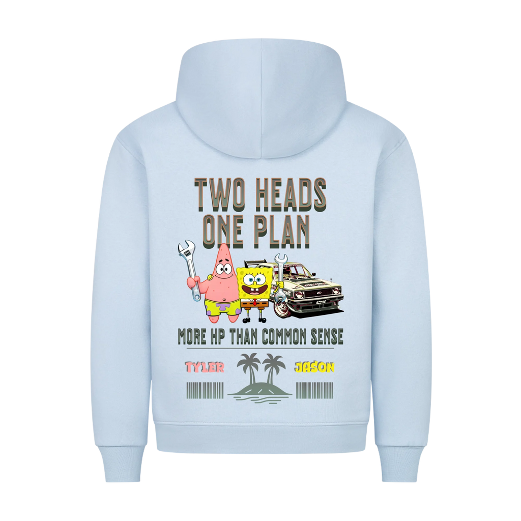 Two Heads One Plan - Premium Hoodie