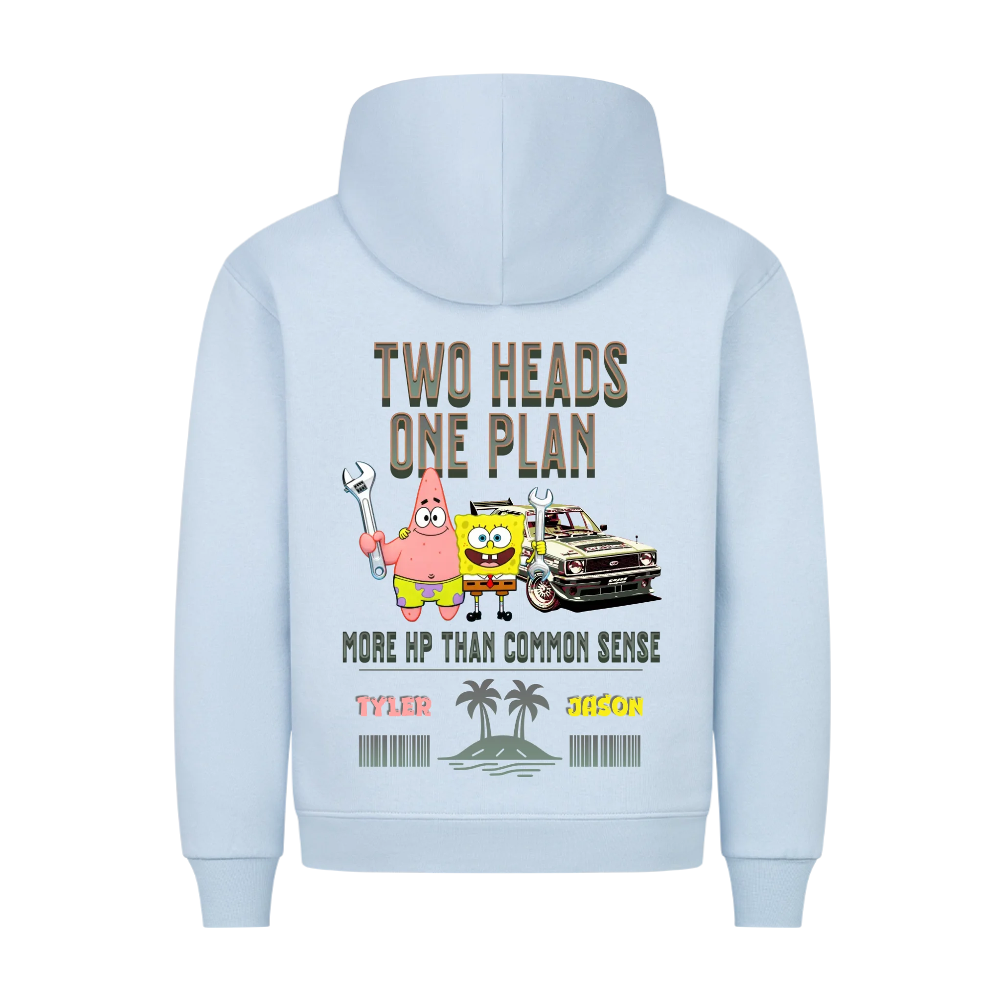 Two Heads One Plan - Premium Hoodie