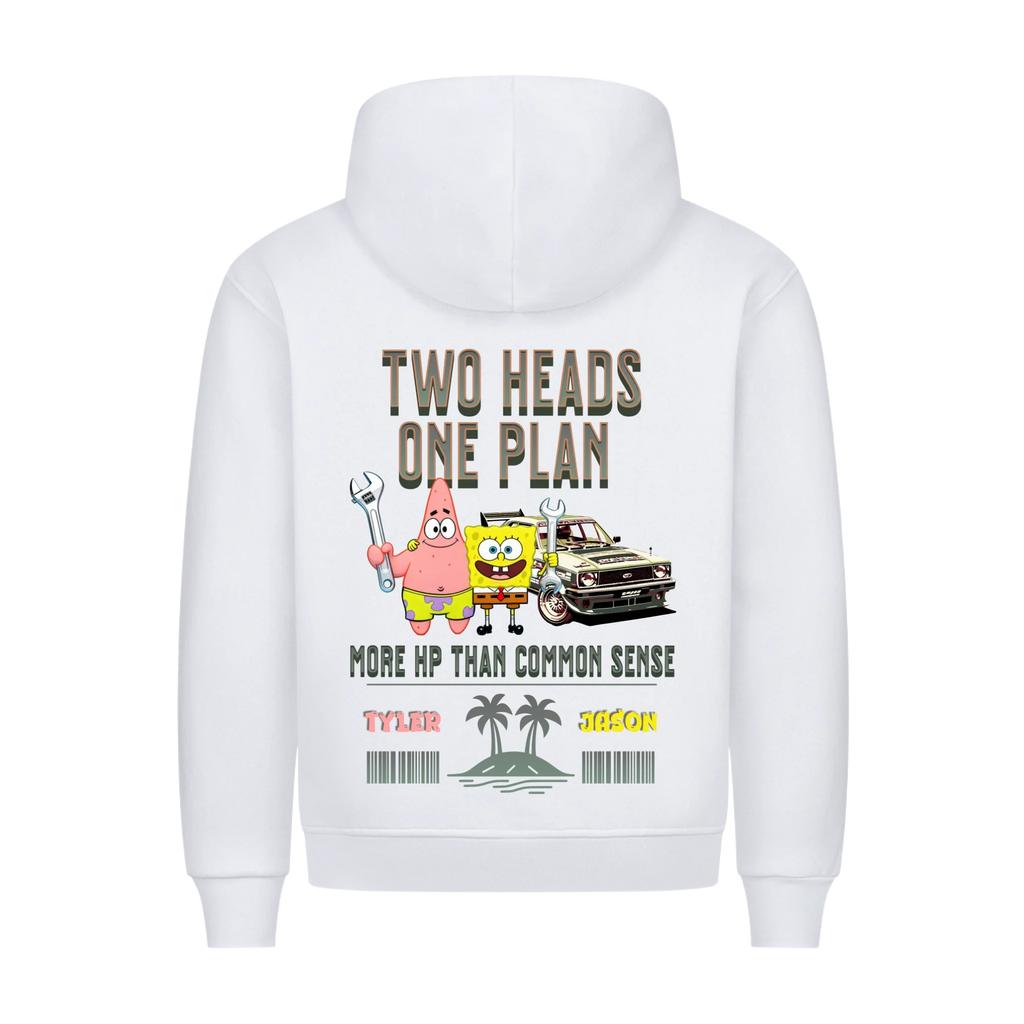 Two Heads One Plan - Premium Hoodie