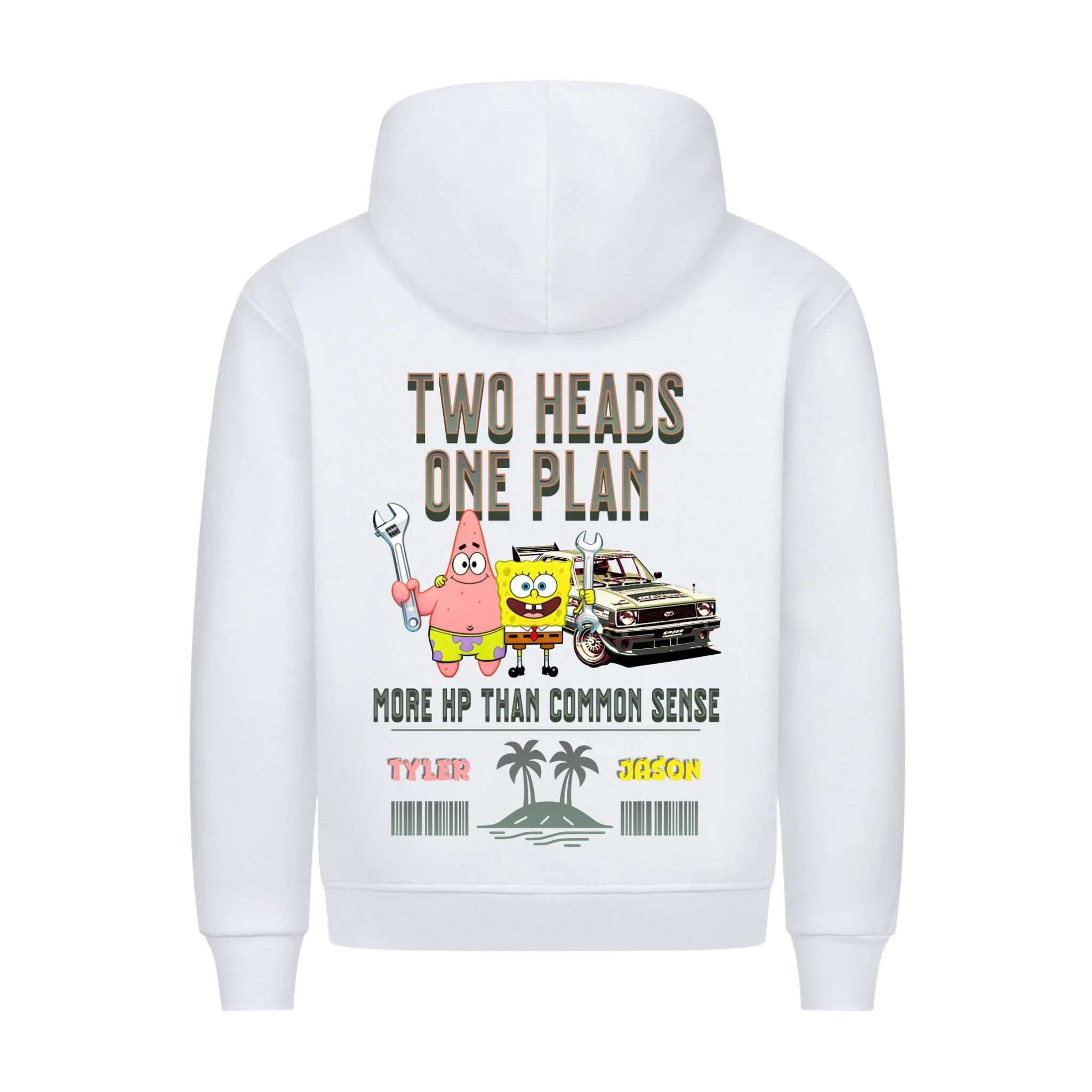 Two Heads One Plan - Premium Hoodie
