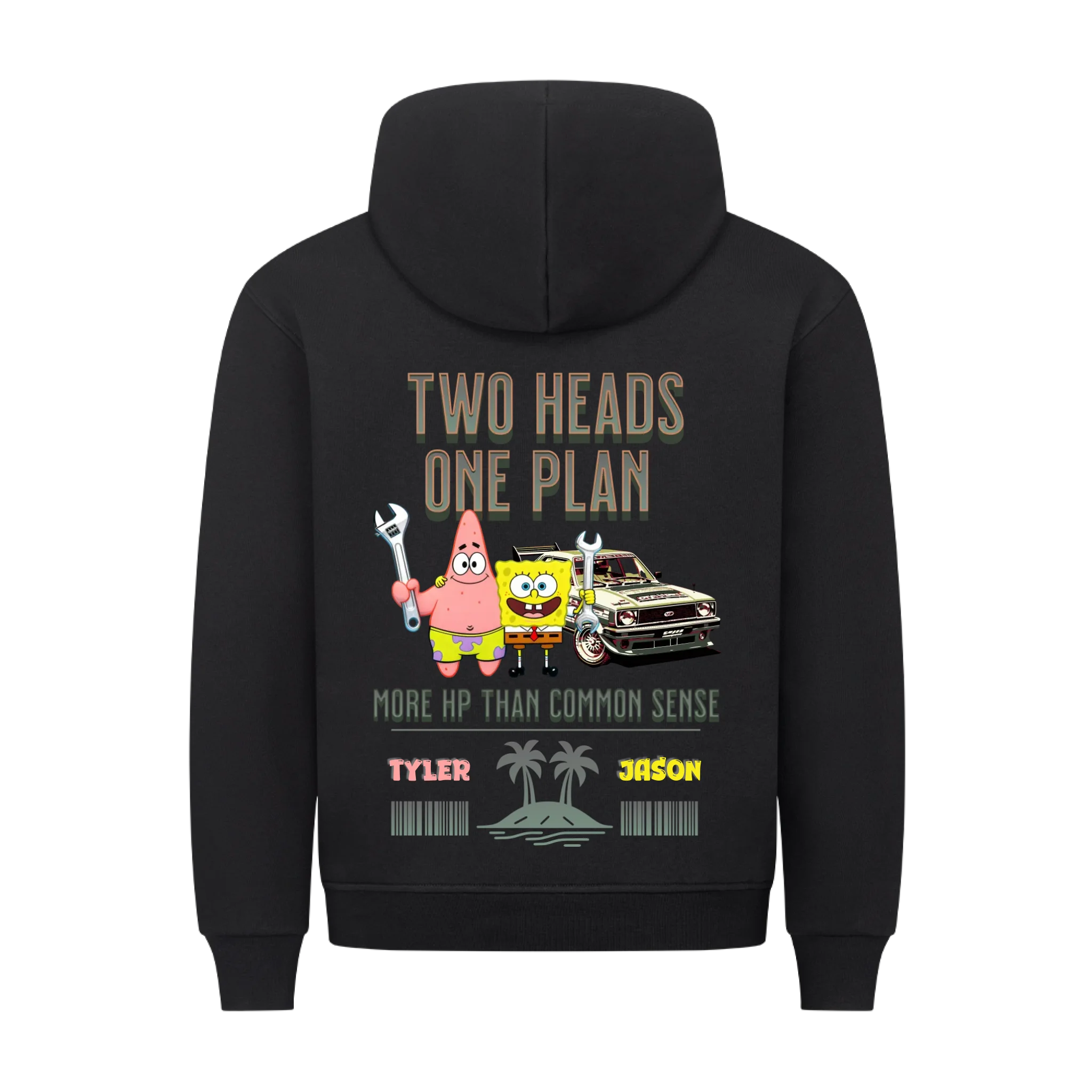Two Heads One Plan - Premium Hoodie