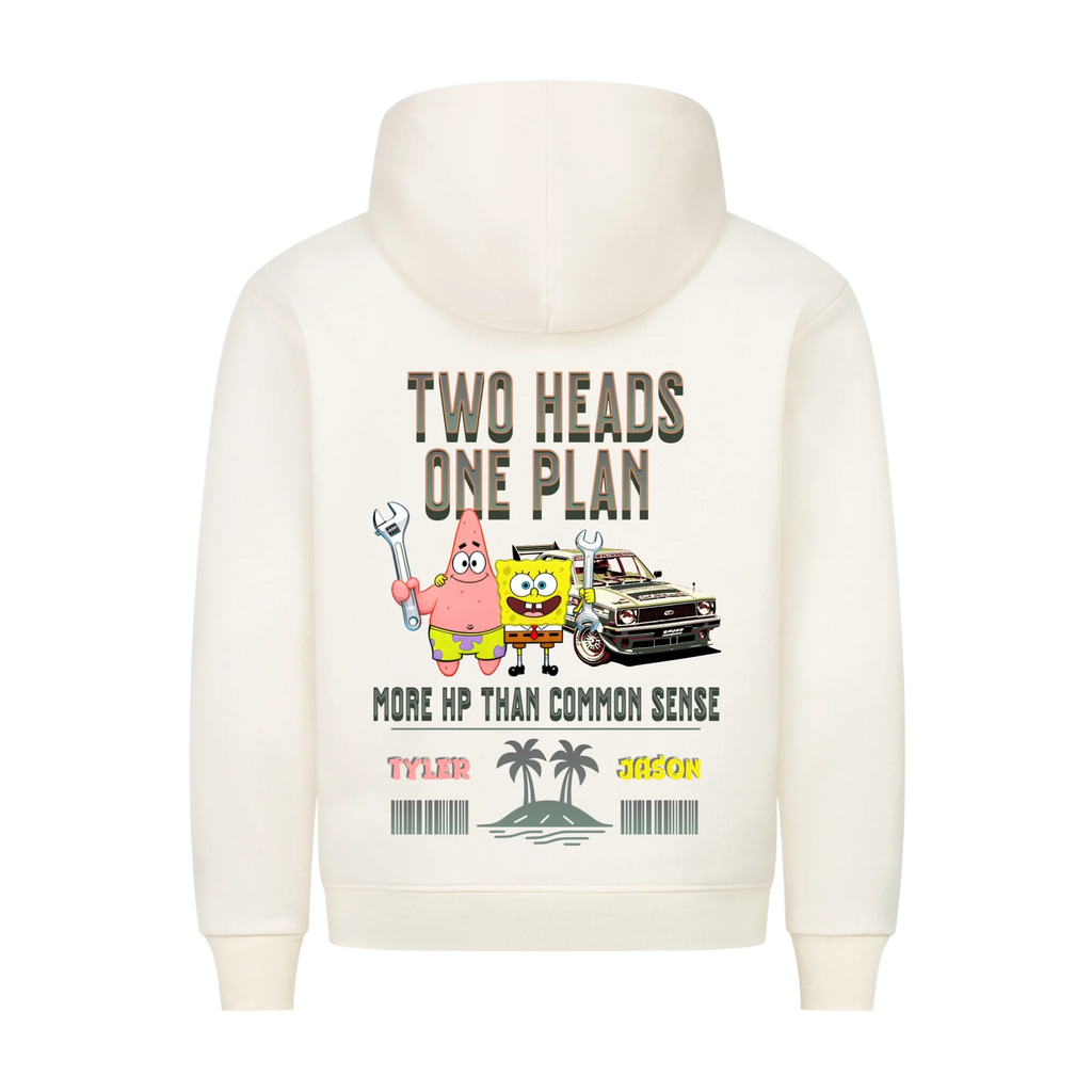 Two Heads One Plan - Premium Hoodie