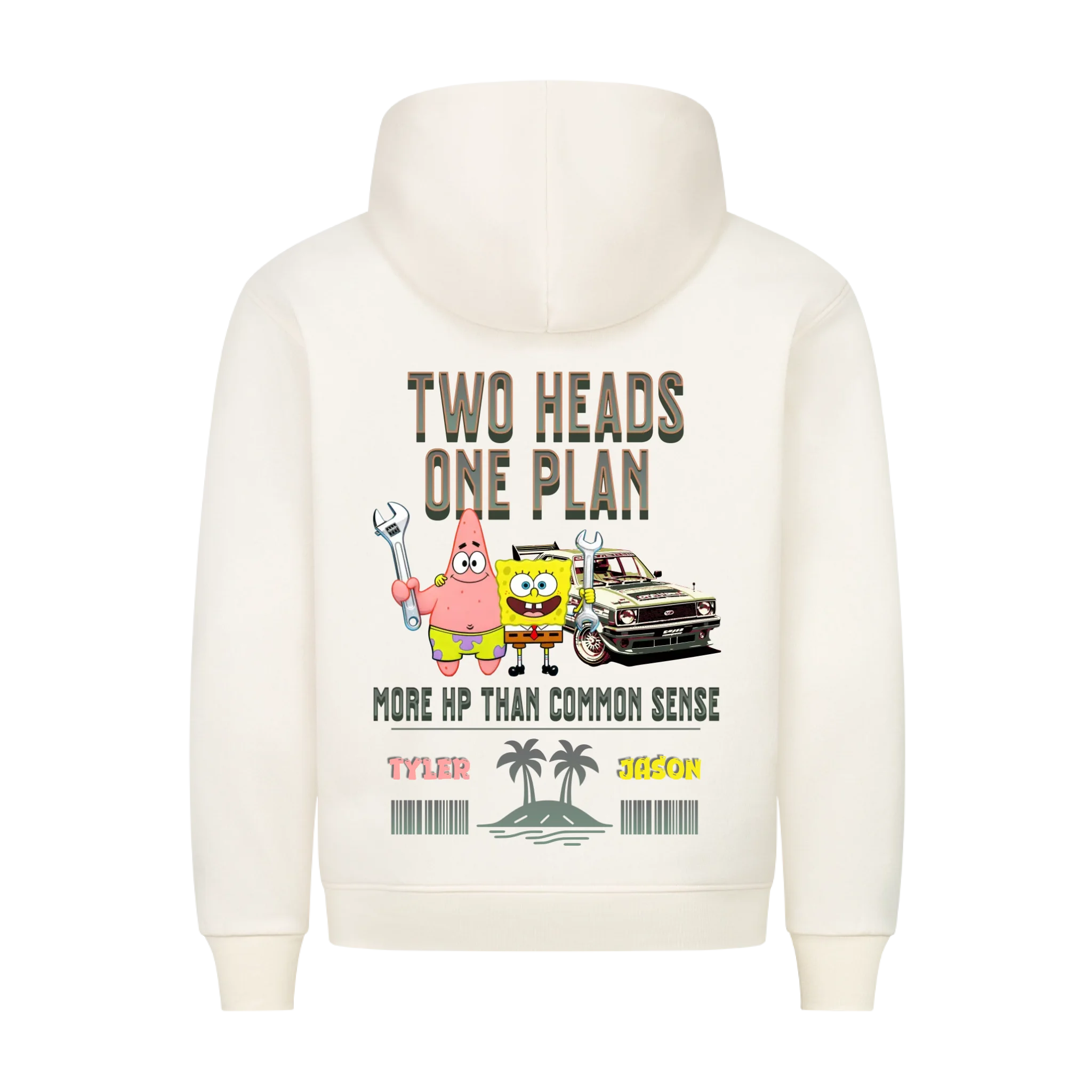 Two Heads One Plan - Premium Hoodie