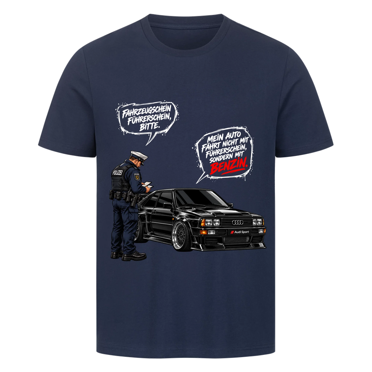 MEIN AUTO FÄHRT MIT BENZIN – Personalisiertes T-Shirt