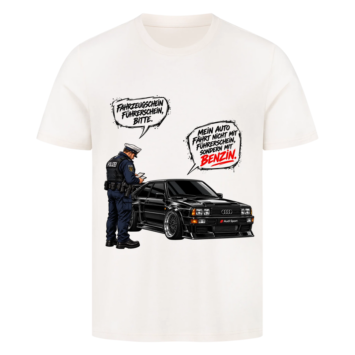 MEIN AUTO FÄHRT MIT BENZIN – Personalisiertes T-Shirt